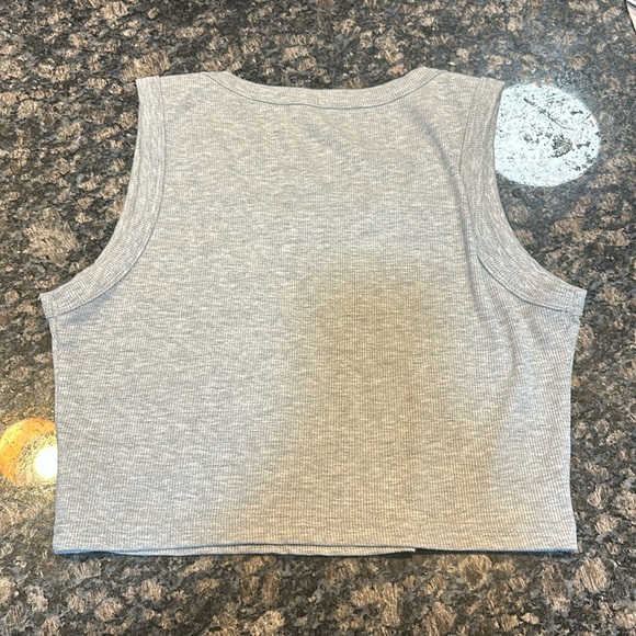 Shein Womens Gray Crop-top Large Size - Picture 2 of 5